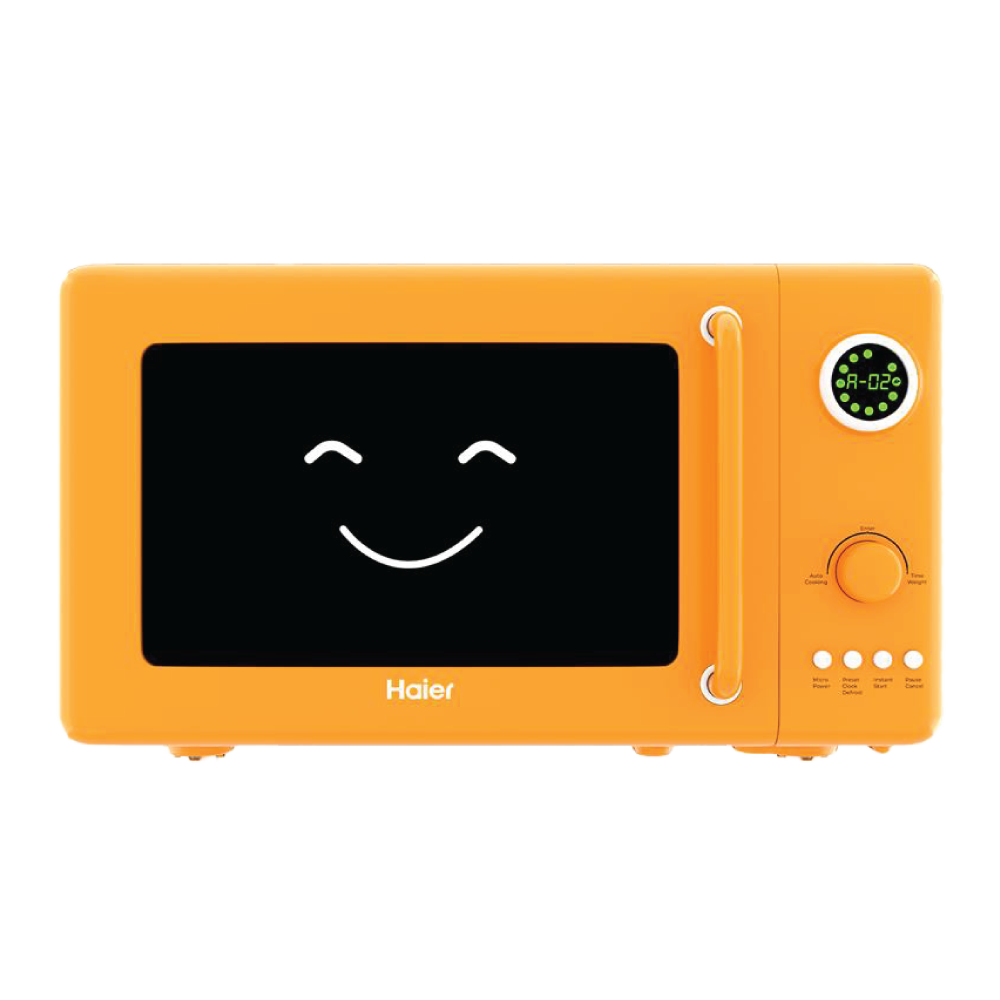 Haier Vogue 20L Peach Solo Microwave Oven with Auto Cook Menus I Digital Display