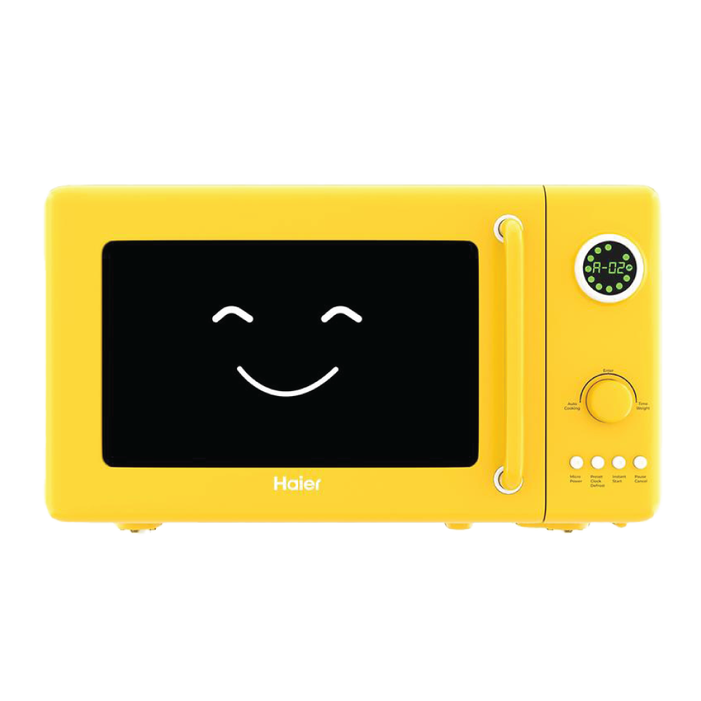 Haier Vogue 20L Lemon Solo Microwave Oven with Auto Cook Menus I Digital Display