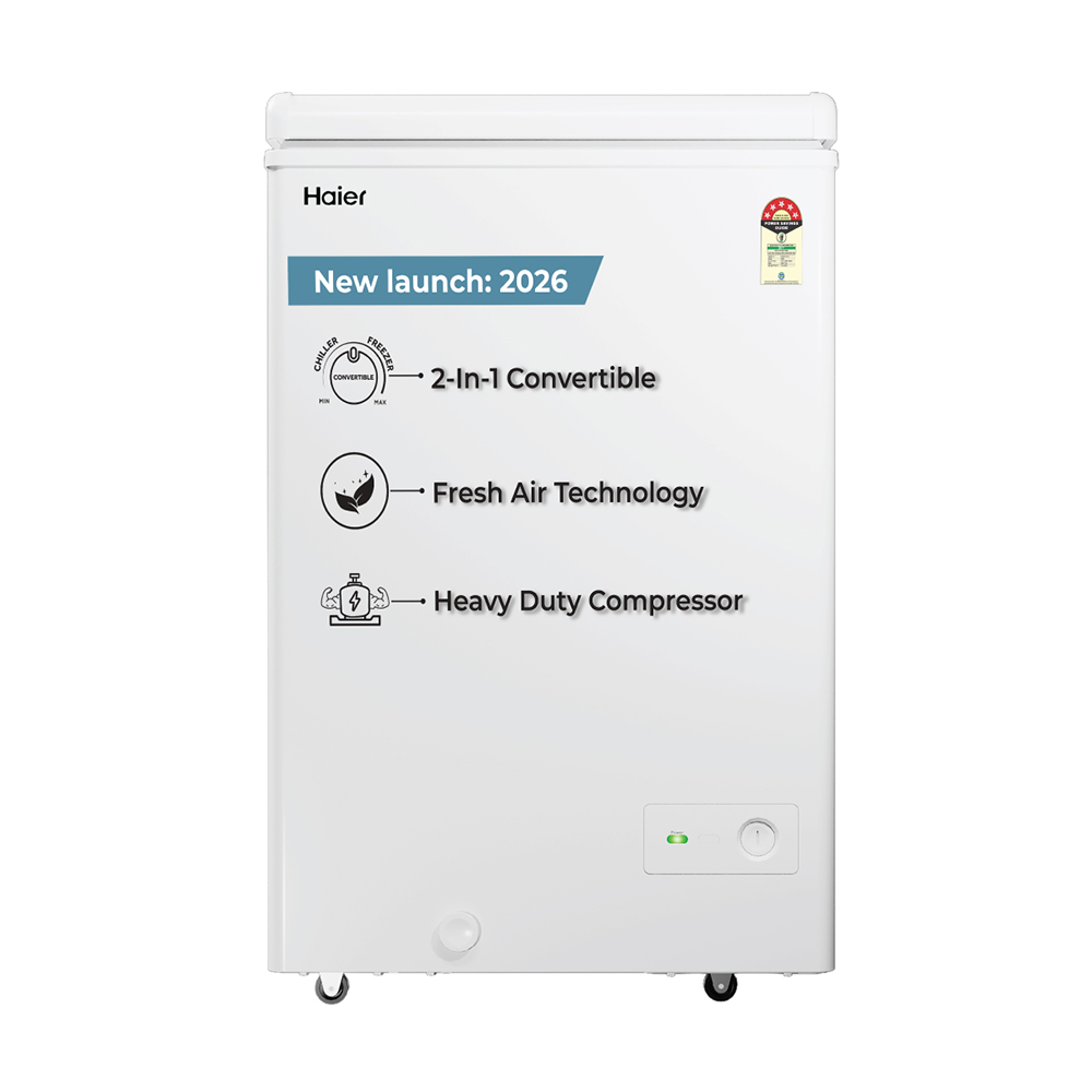 Haier Deep Freezer 175L, Hard Top Convertible Single Door (White)