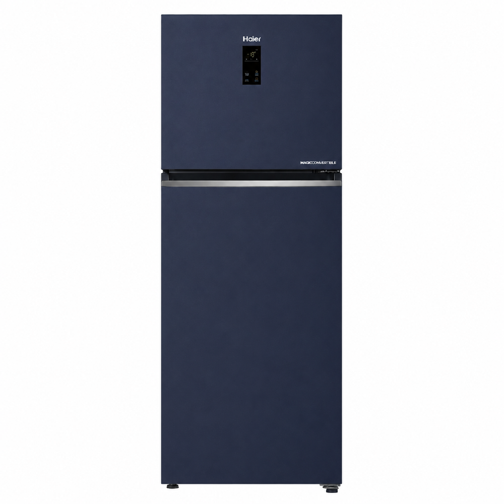 Haier 358L 2 Star Black Glass Double Door Refrigerator