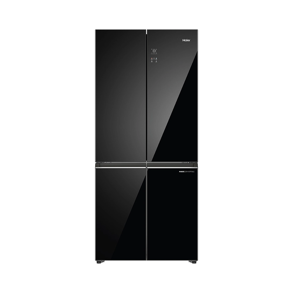 Haier Lumiere 520L  3 Star Black Glass French Door Refrigerator