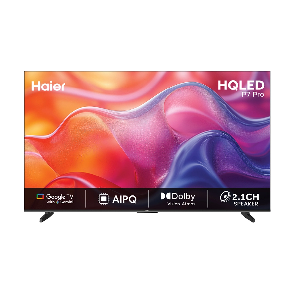 Haier New P7 Pro Series HQLED 109 cm (43) AI Smart Google TV Gemini| HDR10 | Dolby Vision.Atmos|MEMC
