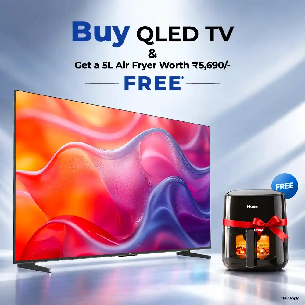 Haier New Q7 Pro Series HQLED 164 cm (65) AI Smart Google TV with Gemini | HDR10+ | 2.1 Ch with Subwoofer| Gaming 120Hz